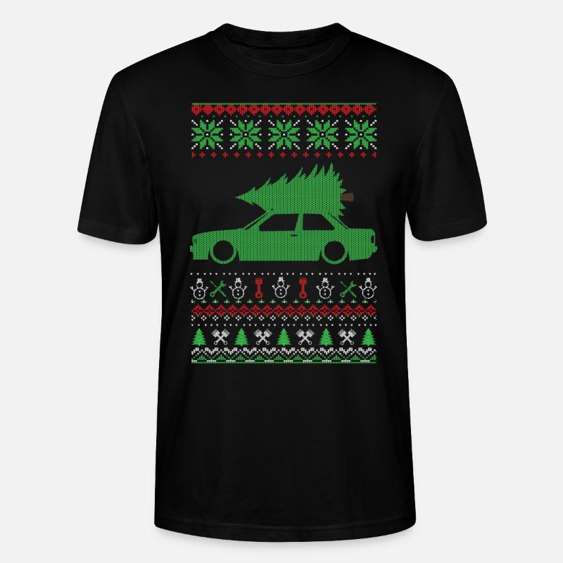 Pull moche de Noël - T-shirt bio CRAFTER Stanley Stella Unisexe - noir