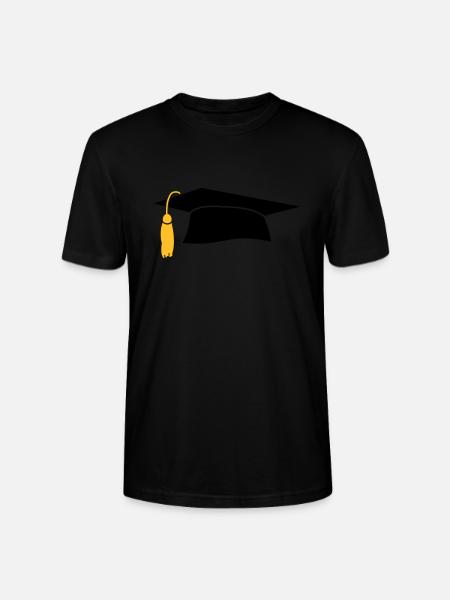 Graduation Cap - Stanley/Stella CRAFTER Unisex Organic T-Shirt - black