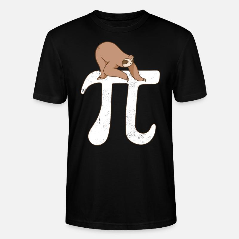 Math Sloth Pi - Stanley/Stella Unisex Bio-T-Shirt CRAFTER - Schwarz
