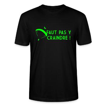 Faut pas y craindre - Parapente - T-shirt bio CRAFTER Stanley Stella Unisexe - noir - Devant - Alina (178cm) & Michal (187cm)