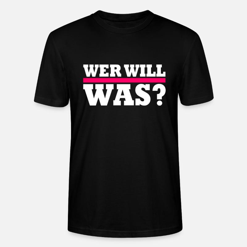 Wer will was - Stanley/Stella Unisex Bio-T-Shirt CRAFTER - Schwarz