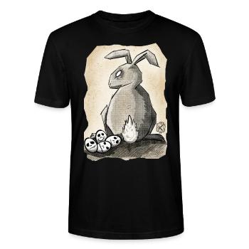 Hasilein ~ Kritzeltoon #02 - Stanley/Stella Unisex Bio-T-Shirt CRAFTER - Schwarz - Vorne - Alina (178cm) & Michal (187cm)
