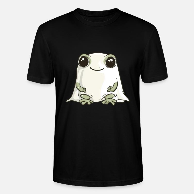 Frosch Halloween Comic Geist - Stanley/Stella Unisex Bio-T-Shirt CRAFTER - Schwarz