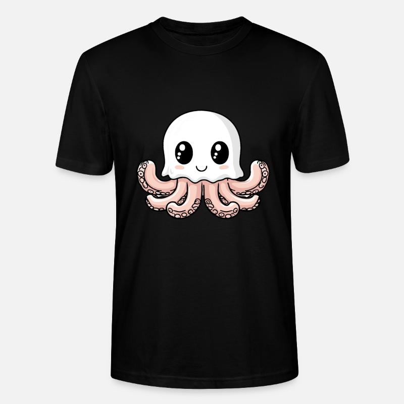 Oktopus Halloween Comic Geist - Stanley/Stella Unisex Bio-T-Shirt CRAFTER - Schwarz