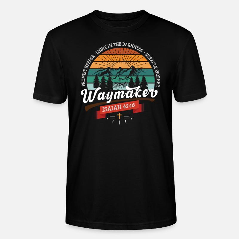 Waymaker Promise Keeper - Stanley/Stella Unisex Bio-T-Shirt CRAFTER - Schwarz