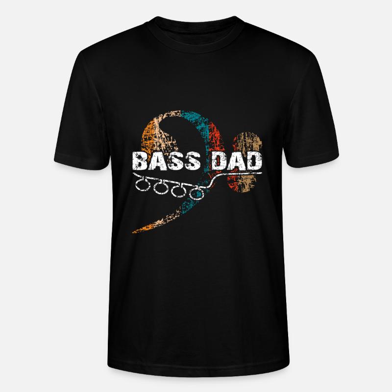 Papa joue de la basse - T-shirt bio CRAFTER Stanley Stella Unisexe - noir