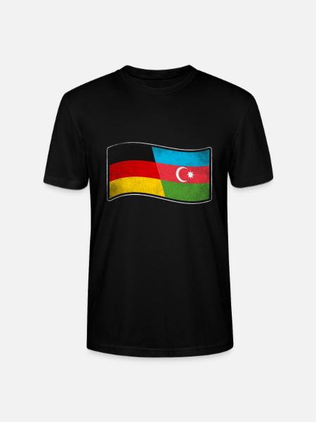 Aserbaidschan Design für Deutsch-Aserbaidschaner - Stanley/Stella Unisex Bio-T-Shirt CRAFTER - Schwarz