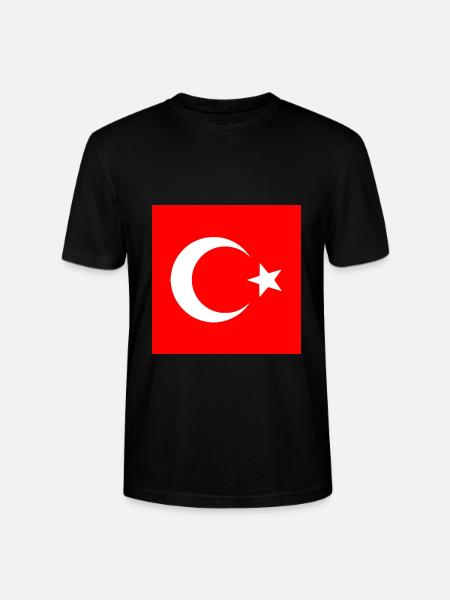 Turkije - Turkse vlag - Stanley/Stella Uniseks bio-T-shirt CRAFTER - zwart