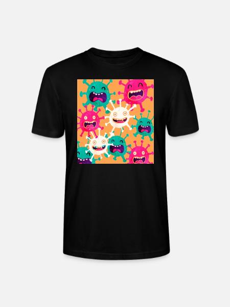 Virus drôle - T-shirt bio CRAFTER Stanley Stella Unisexe - noir