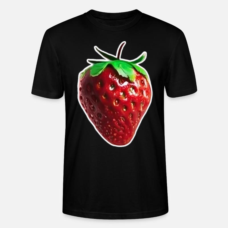Hübsche rote Erdbeere - Stanley/Stella Unisex Bio-T-Shirt CRAFTER - Schwarz