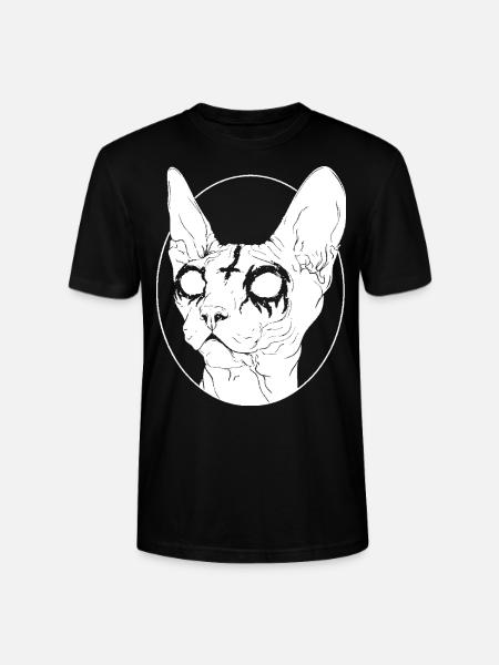Black Metal Sphynx Cat I Goth et Death Metal T-Sh - T-shirt bio CRAFTER Stanley Stella Unisexe - noir