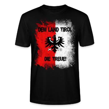 Dem Land Tirol die Treue - Stanley/Stella Unisex Bio-T-Shirt CRAFTER - Schwarz - Vorne - Alina (178cm) & Michal (187cm)