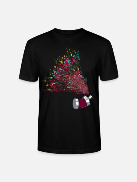 Spraydose Graffiti Kunst in Bunt - Stanley/Stella Unisex Bio-T-Shirt CRAFTER - Schwarz