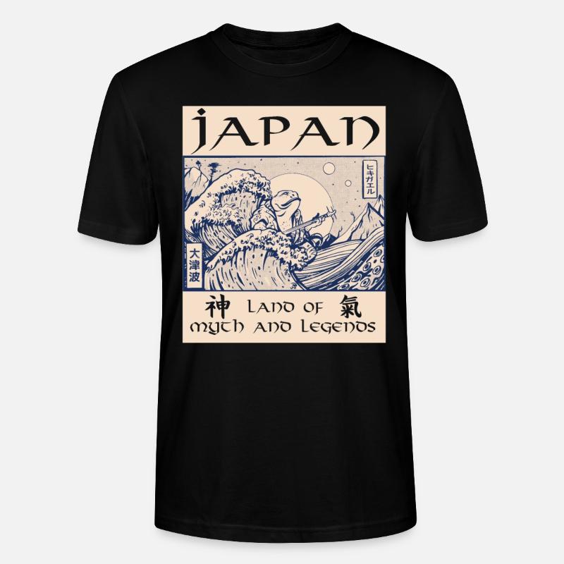 Japan Geschichte Dämon Tsunami - Stanley/Stella Unisex Bio-T-Shirt CRAFTER - Schwarz