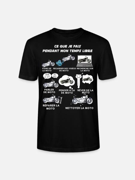 Moto passion, motards, motard - T-shirt bio CRAFTER Stanley Stella Unisexe - noir