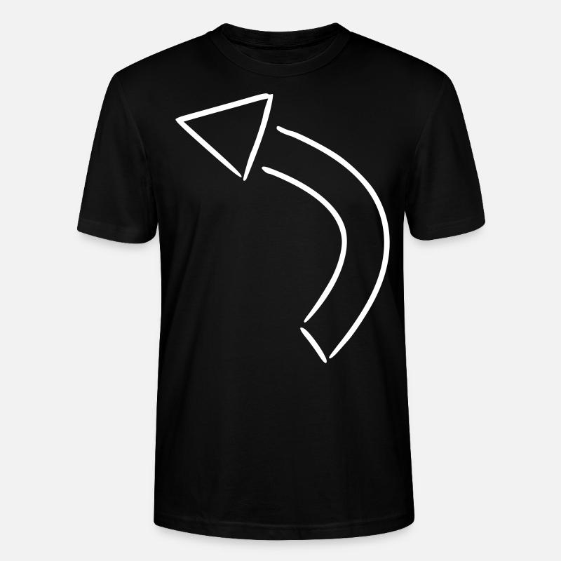 Arrow drawing sketch white - Stanley/Stella CRAFTER Unisex Organic T-Shirt - black