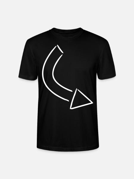 Arrow drawing sketch white - Stanley/Stella CRAFTER Unisex Organic T-Shirt - black