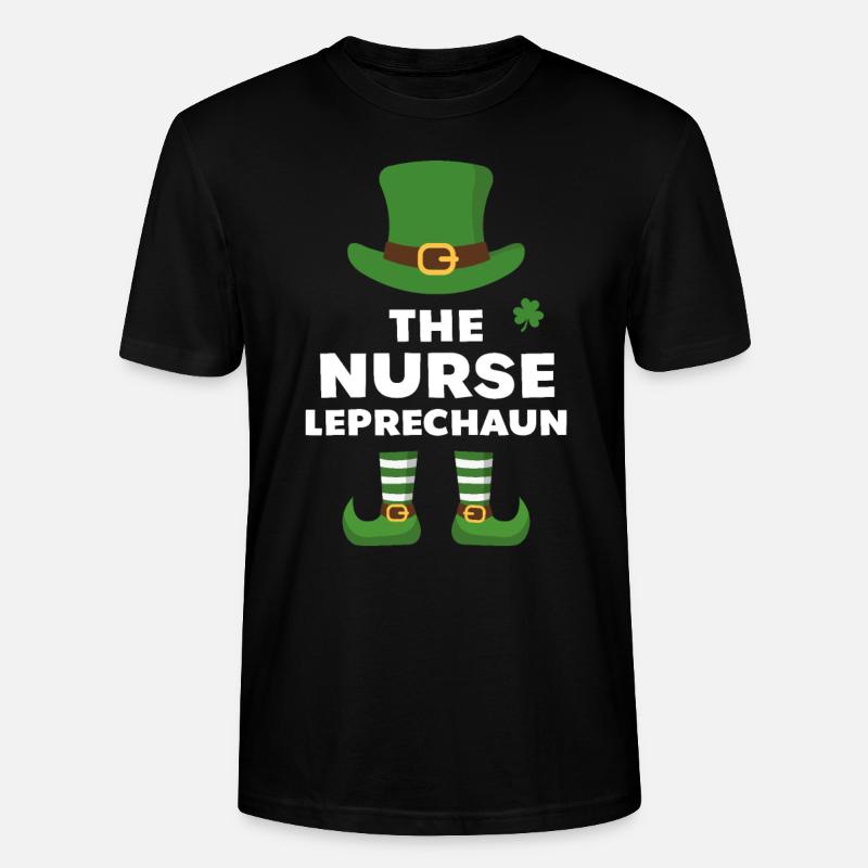 Die Krankenschwester Leprechaun - Stanley/Stella Unisex Bio-T-Shirt CRAFTER - Schwarz