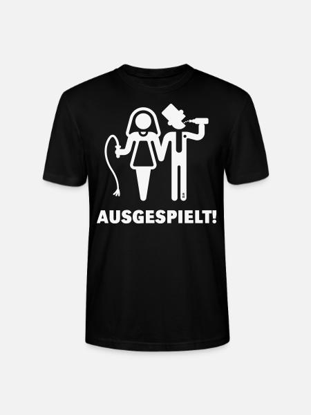 Ausgespielt! (JGA / Peitsche / Bier / White) - Stanley/Stella Unisex Bio-T-Shirt CRAFTER - Schwarz
