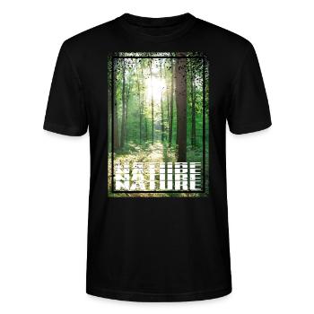 Nature Forest - Stanley/Stella Unisex Bio-T-Shirt CRAFTER - Schwarz - Vorne - Alina (178cm) & Michal (187cm)