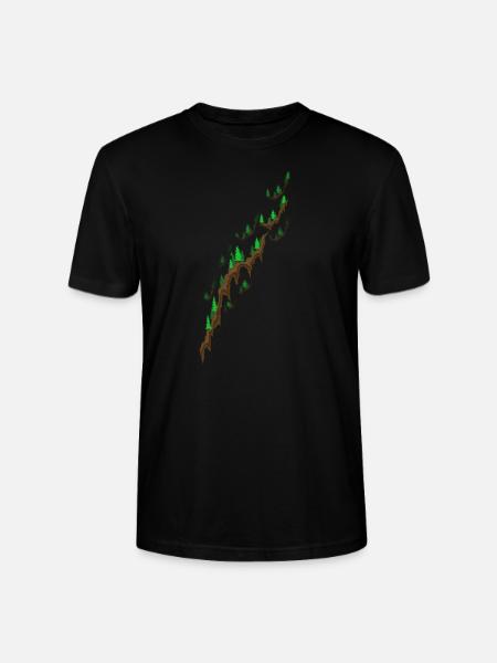 Forest uphill - Stanley/Stella Unisex Bio-T-Shirt CRAFTER - Schwarz