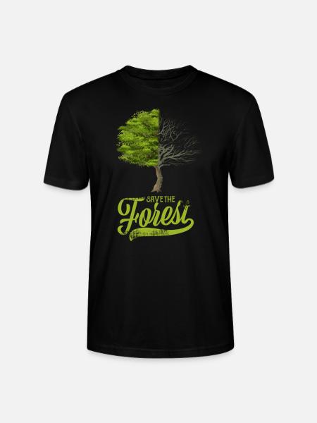 Save the forest - Stanley/Stella Unisex Bio-T-Shirt CRAFTER - Schwarz