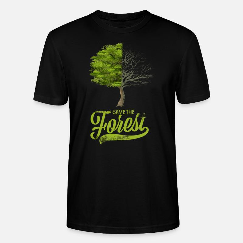 Save the forest - Stanley/Stella Unisex Bio-T-Shirt CRAFTER - Schwarz