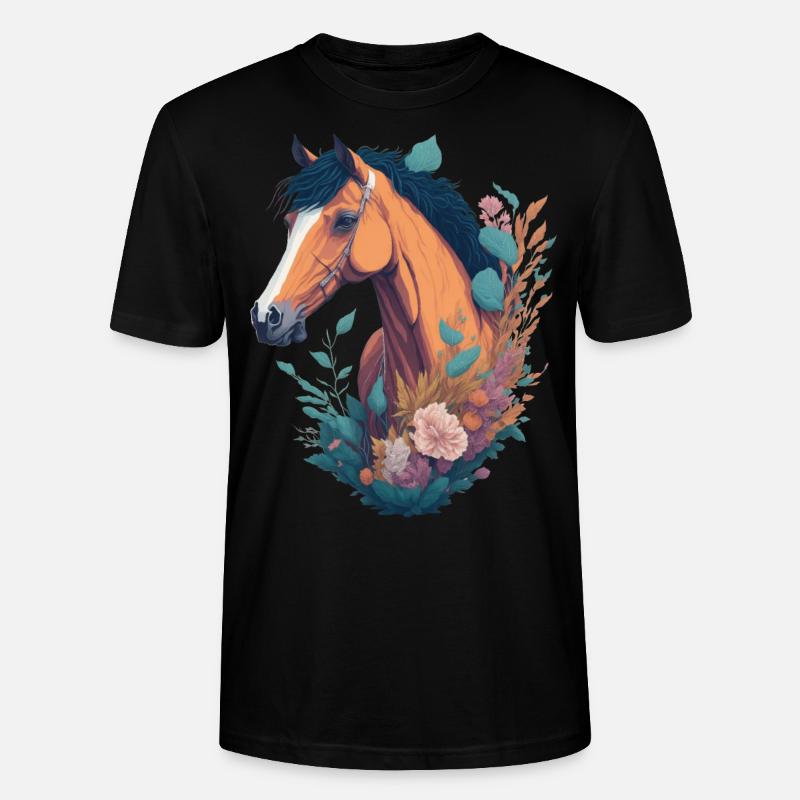 Pferd Nlumen - Stanley/Stella Unisex Bio-T-Shirt CRAFTER - Schwarz