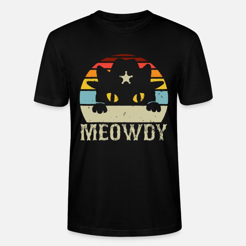 Meme du chat miaou - T-shirt bio CRAFTER Stanley Stella Unisexe - noir