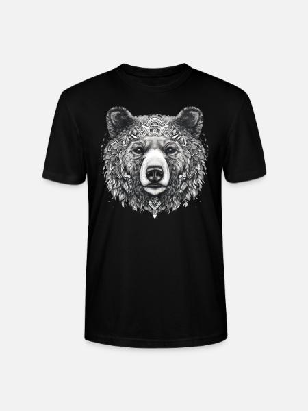 Bear Nature Environment Environmental Protection - Stanley/Stella CRAFTER Unisex Organic T-Shirt - black