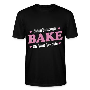 Ich backe nicht immer oh warte ja ich tue - Baker - Stanley/Stella Unisex Bio-T-Shirt CRAFTER - Schwarz - Vorne - Alina (178cm) & Michal (187cm)
