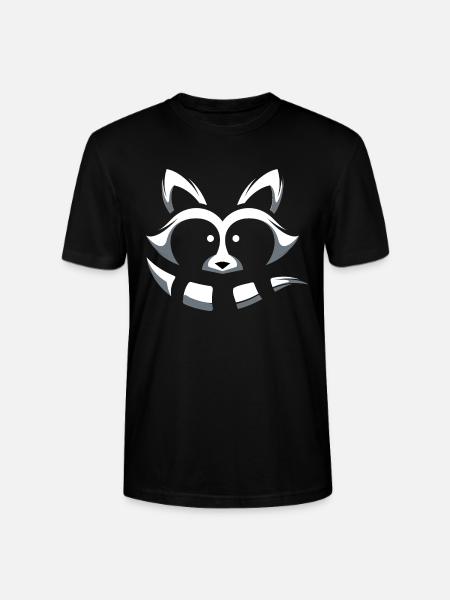 Raccoon in minimalism design - Stanley/Stella CRAFTER Unisex Organic T-Shirt - black