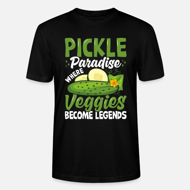 Pickle paradise- Gurken Geschenk - Stanley/Stella Unisex Bio-T-Shirt CRAFTER - Schwarz