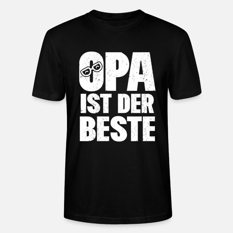 Opa ist der beste - Stanley/Stella Unisex Bio-T-Shirt CRAFTER - Schwarz