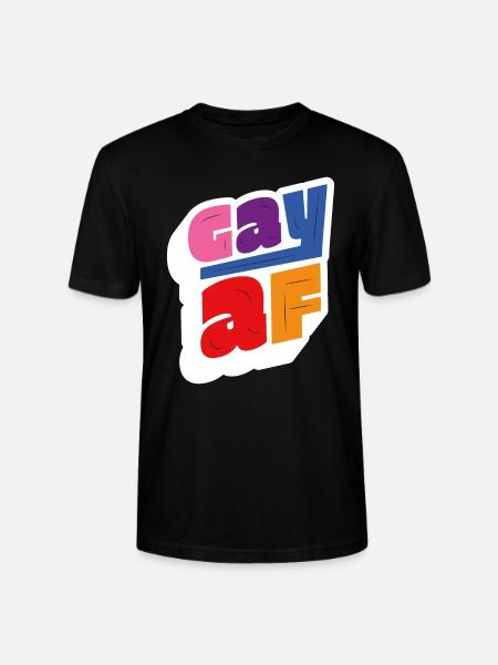 Gay af regenbogen design - Stanley/Stella Unisex Bio-T-Shirt CRAFTER - Schwarz