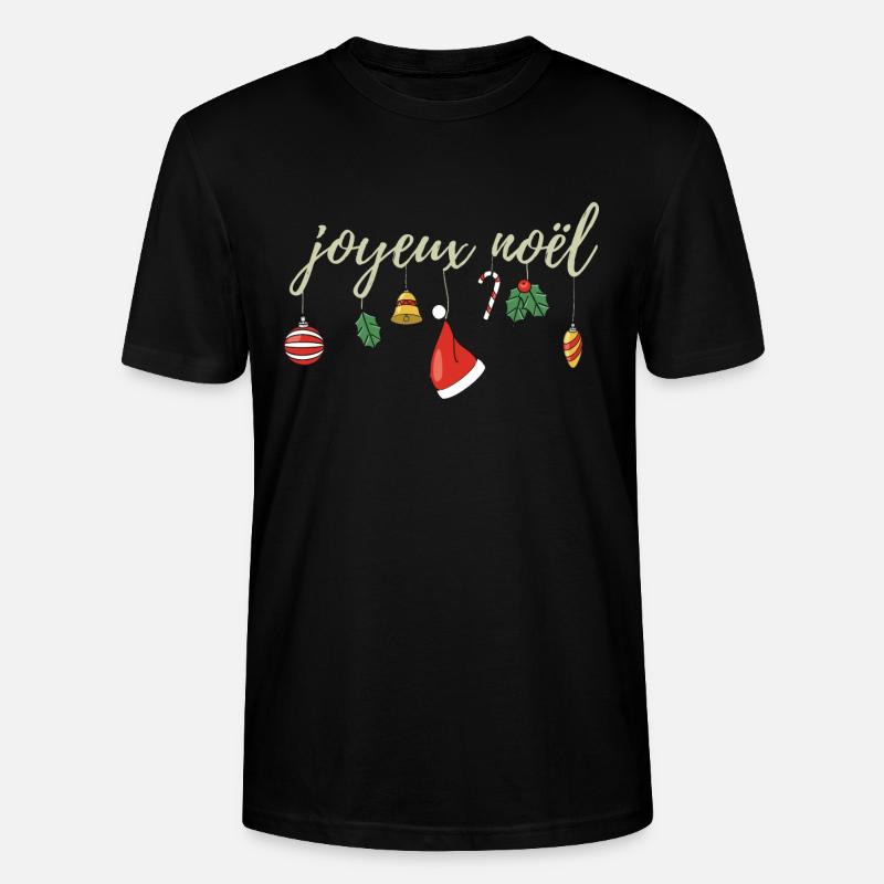 Weihnachten Joyeux Noel - Stanley/Stella Unisex Bio-T-Shirt CRAFTER - Schwarz