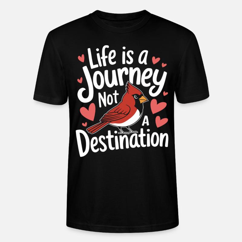 Kardinal Rotkardinal Vogel Roter Kardinal - Stanley/Stella Unisex Bio-T-Shirt CRAFTER - Schwarz