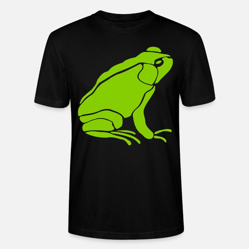 frosch tier huepfen - Stanley/Stella Unisex Bio-T-Shirt CRAFTER - Schwarz