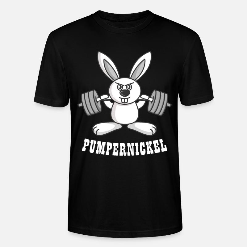 Pumpernickel Hasen Workout - Stanley/Stella Unisex Bio-T-Shirt CRAFTER - Schwarz