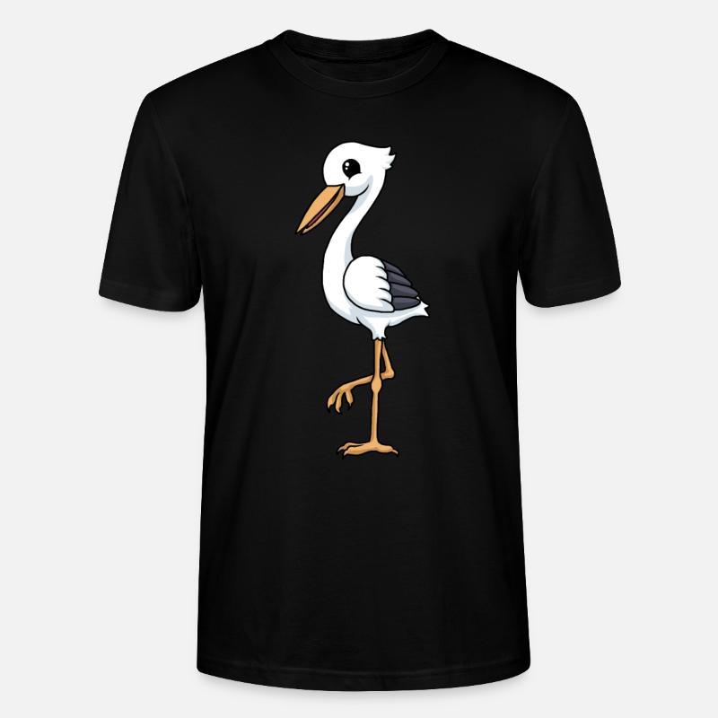 Lustiger Comic Storch - Stanley/Stella Unisex Bio-T-Shirt CRAFTER - Schwarz