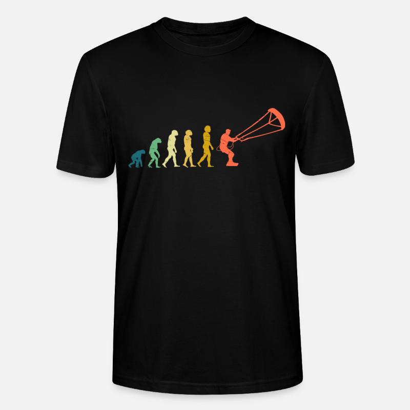 Kitesurfer Evolution Kite Kitesurfing - Stanley/Stella Unisex Bio-T-Shirt CRAFTER - Schwarz