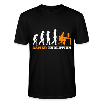 Evolution Gamer - Stanley/Stella Unisex Bio-T-Shirt CRAFTER - Schwarz - Vorne - Alina (178cm) & Michal (187cm)