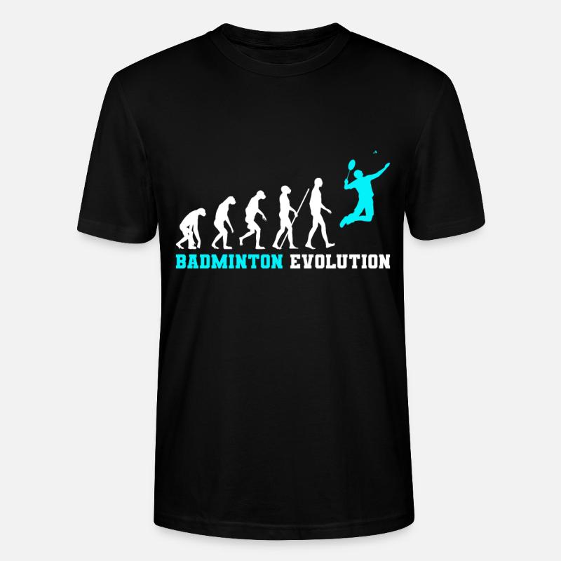 Badminton evolution - Stanley/Stella CRAFTER Unisex Organic T-Shirt - black