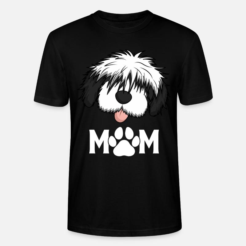 Bobtail-Pudel-Mischling Hund Mutter - Stanley/Stella Unisex Bio-T-Shirt CRAFTER - Schwarz