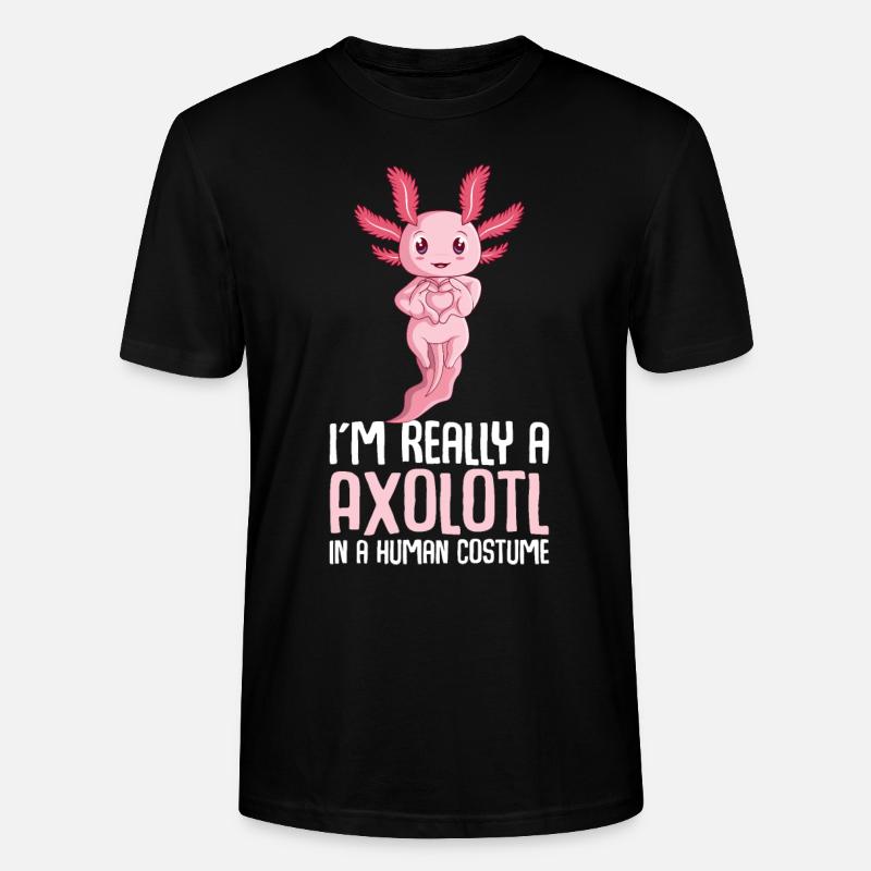 Axolotl Kostüm Mädchen Kinder - Stanley/Stella Unisex Bio-T-Shirt CRAFTER - Schwarz