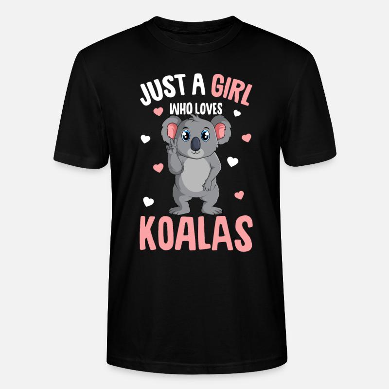 Koala Mädchen - Stanley/Stella Unisex Bio-T-Shirt CRAFTER - Schwarz