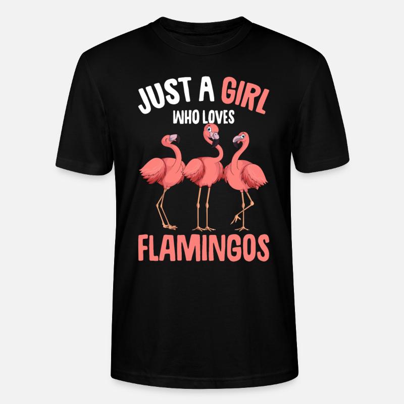 Flamingo Mädchen - Stanley/Stella Unisex Bio-T-Shirt CRAFTER - Schwarz