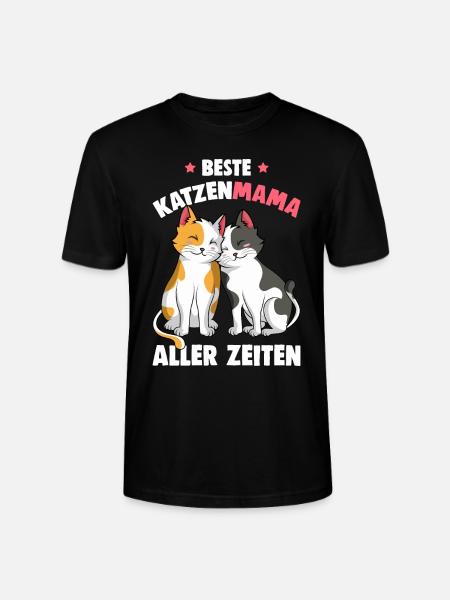 Beste Katzen Mama aller Zeiten Katzenmama Katze - Stanley/Stella Unisex Bio-T-Shirt CRAFTER - Schwarz