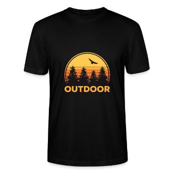 Outdoor - Stanley/Stella Unisex Bio-T-Shirt CRAFTER - Schwarz - Vorne - Alina (178cm) & Michal (187cm)