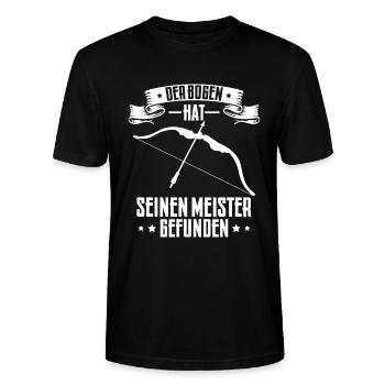 Bogenschießen - Stanley/Stella Unisex Bio-T-Shirt CRAFTER - Schwarz - Vorne - Alina (178cm) & Michal (187cm)